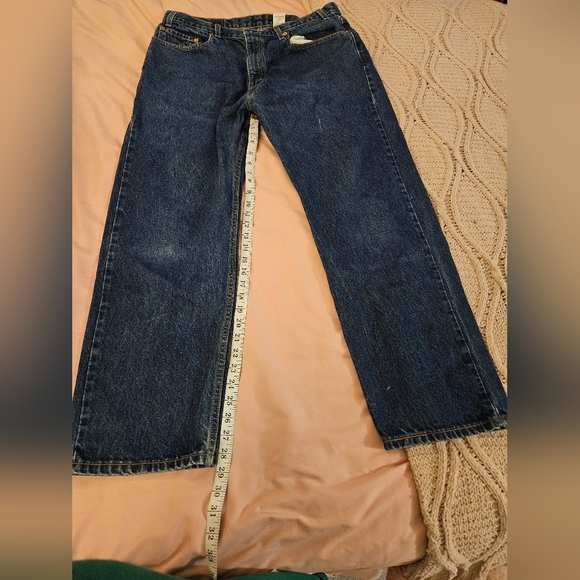 Levis 505 Jeans Mens 38x30 Blue Medium Wash Denim Regular Straight Leg USA Made - Picture 1 of 8